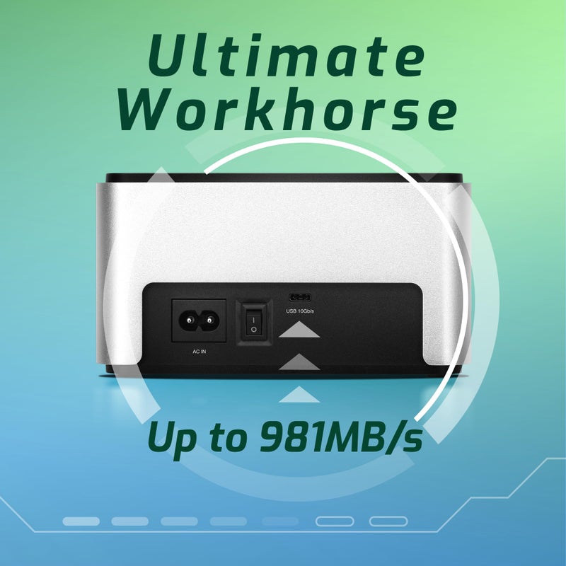 OWC حل قاعدة محرك OWC USB-C مزدوجة، USB 3.1 الجيل 2، لجهاز ماك وبي سي، (OWCTCDRVDCK) - Image 3
